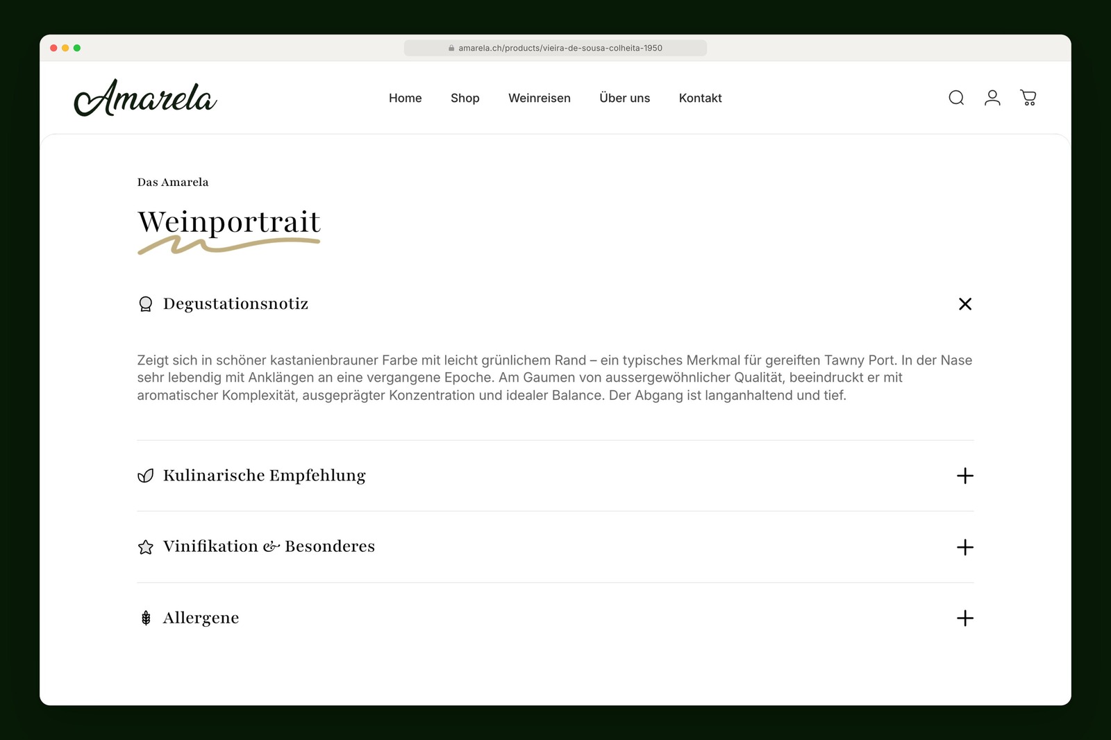 Amarela wine profile with tasting note and recommendations