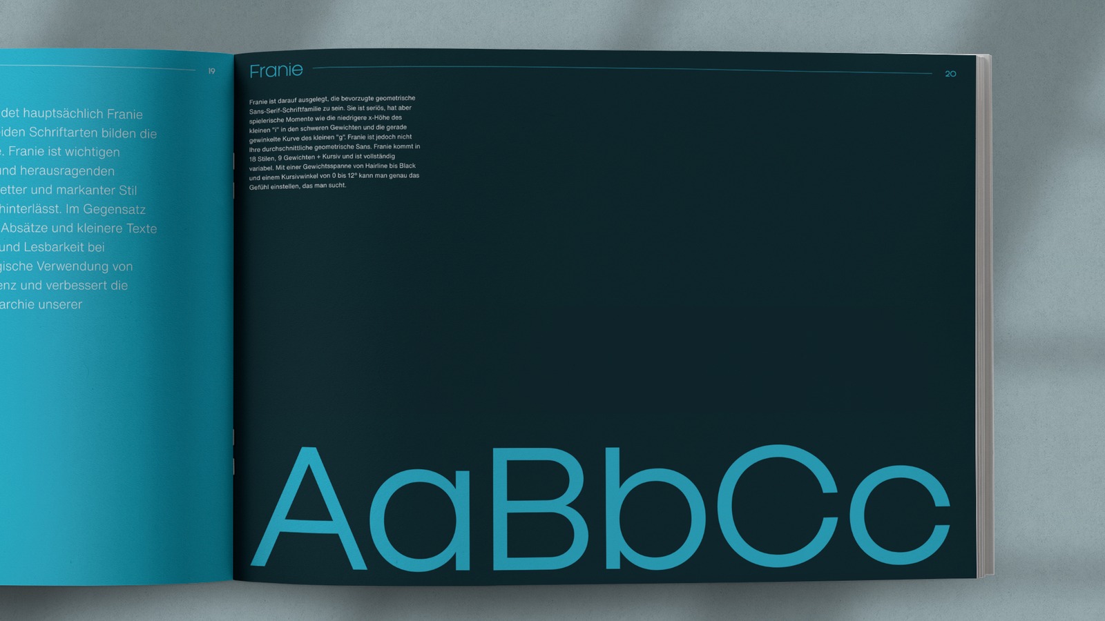 enjay Brand Guide Typografie-Doppelseite