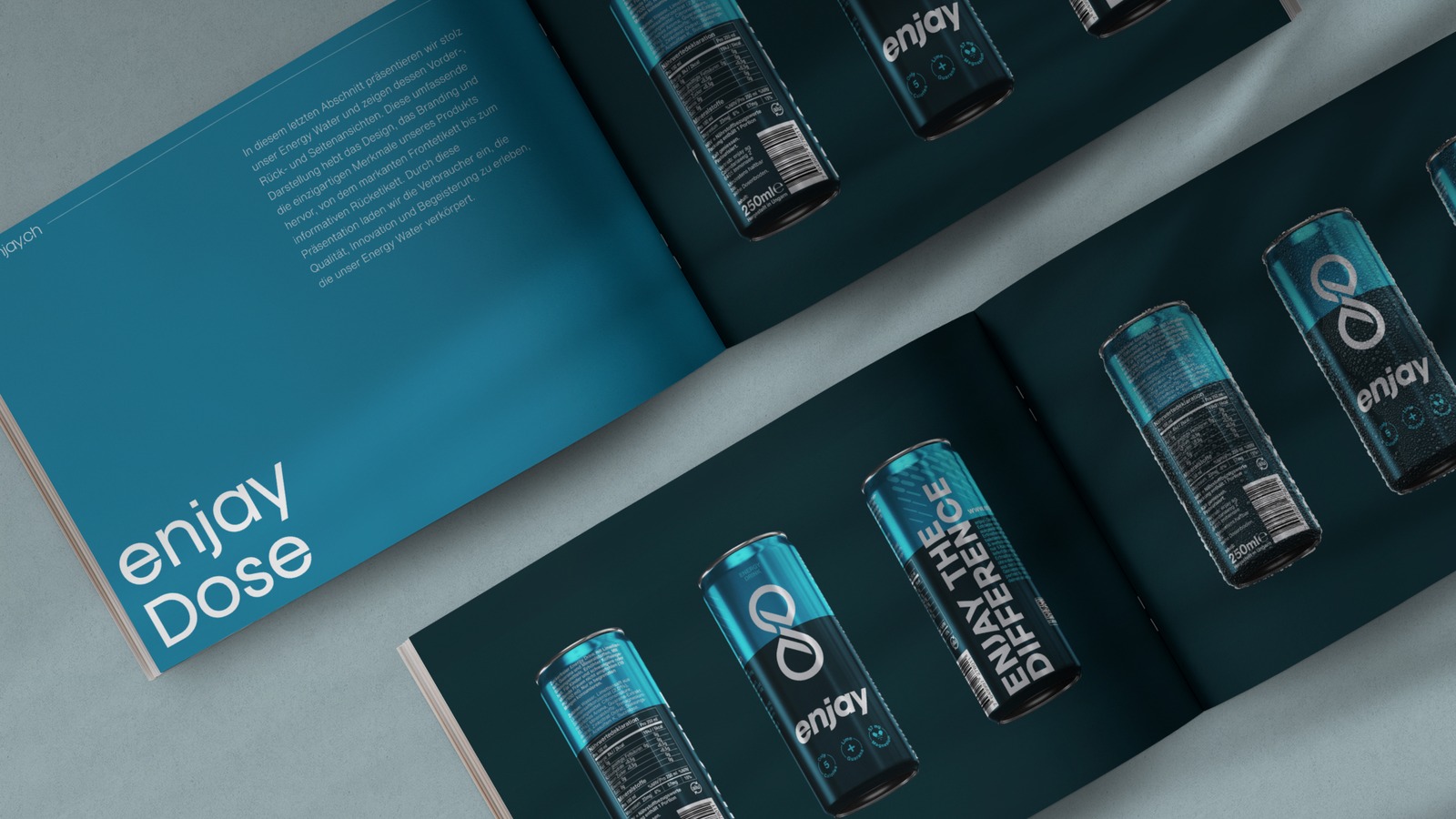 enjay Energy Drink Dosen im Brand Guide