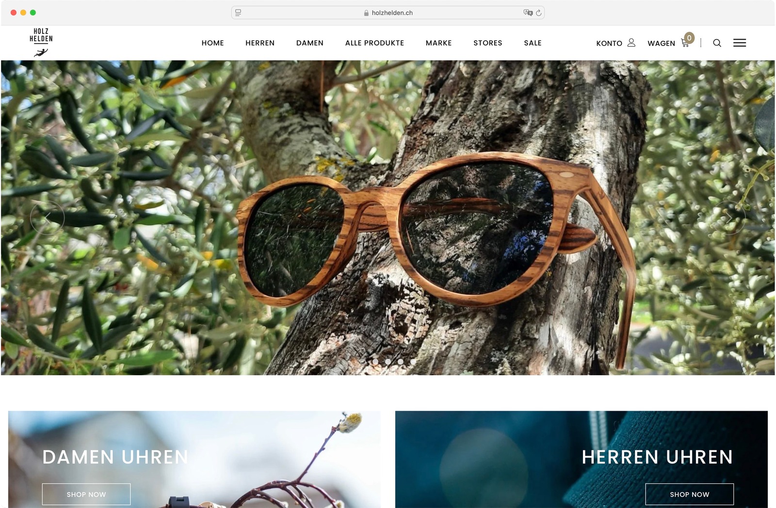 Holzhelden Website vor dem Redesign