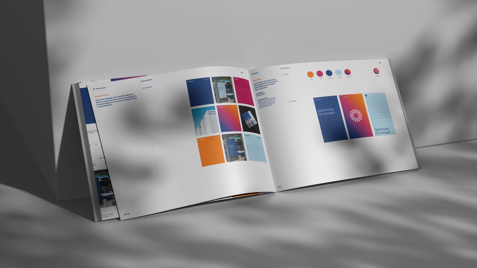 inovolta Brand Guide mit Farbpalette