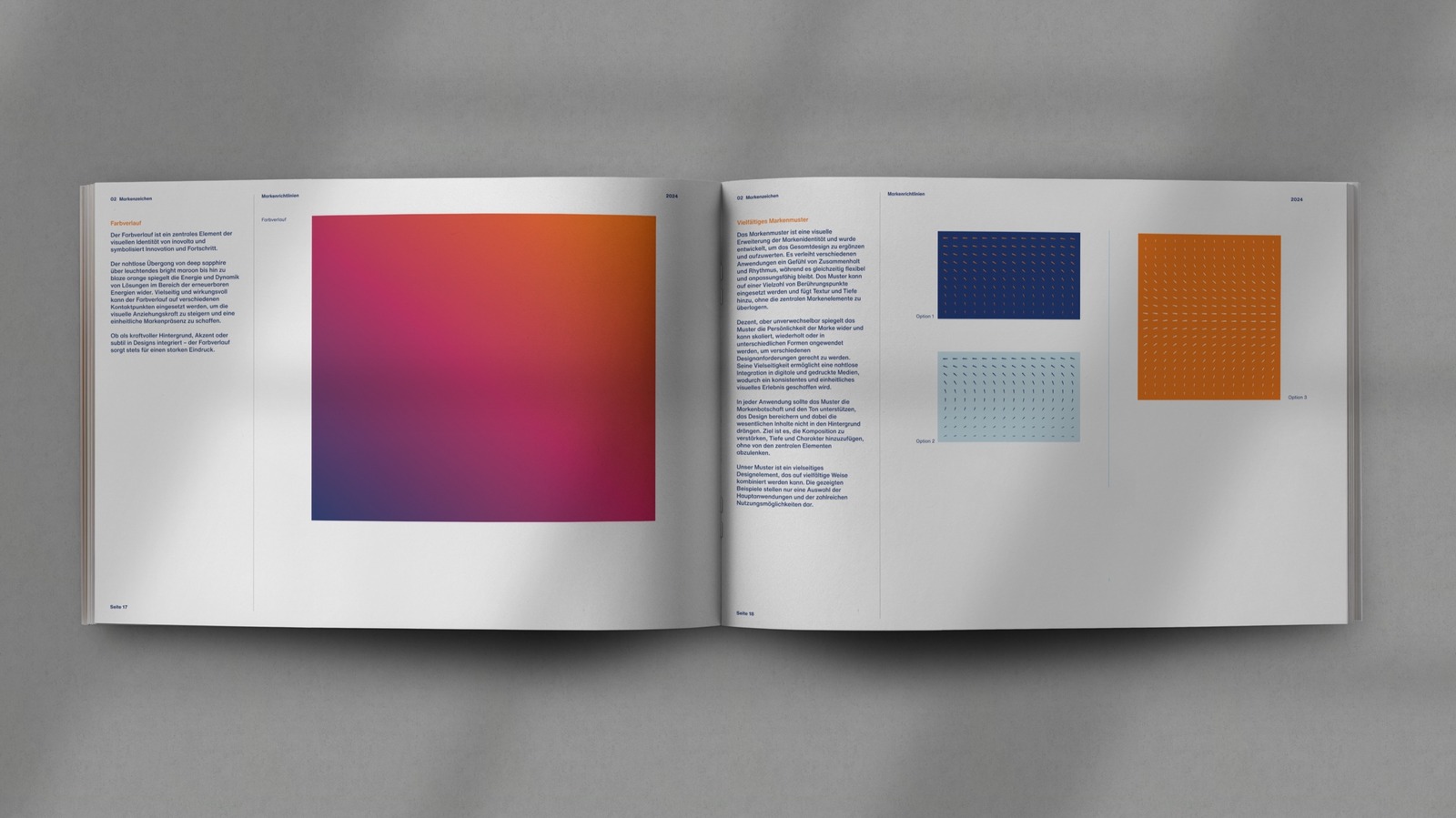 inovolta Brand Guide mit Farbverlauf