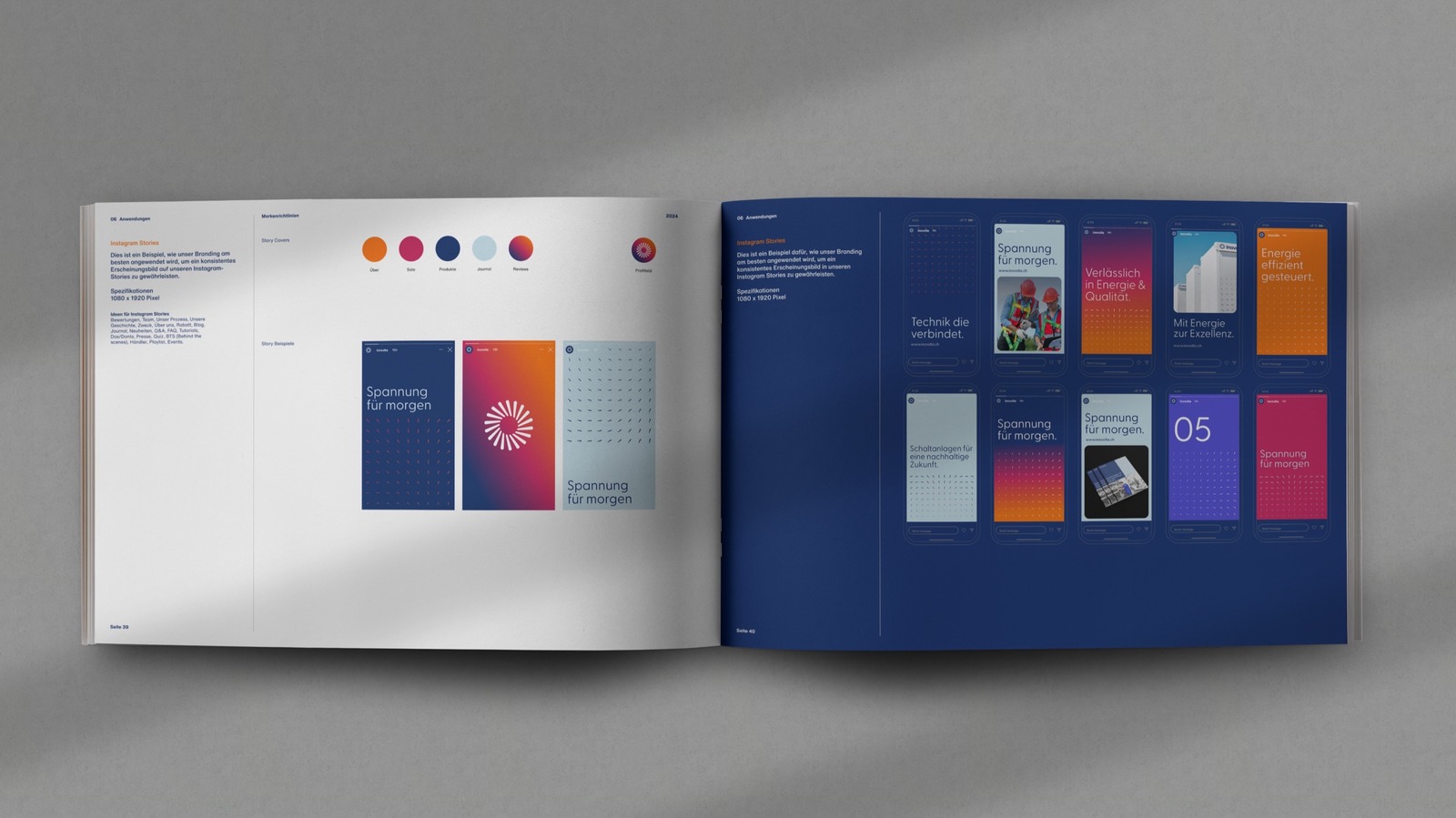 inovolta Brand Guide Layout-Übersicht