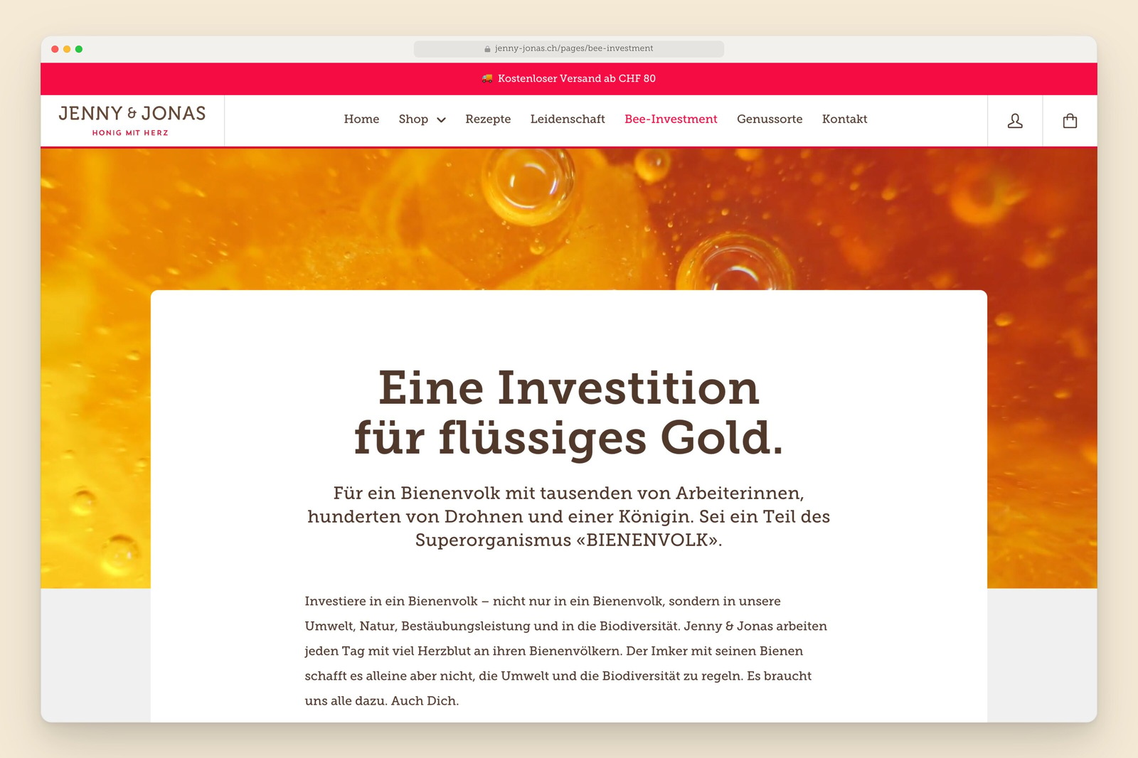 Jenny & Jonas Bee-Investment: an investment in liquid gold