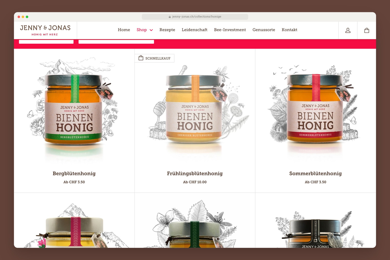 Jenny & Jonas honey collection with filters