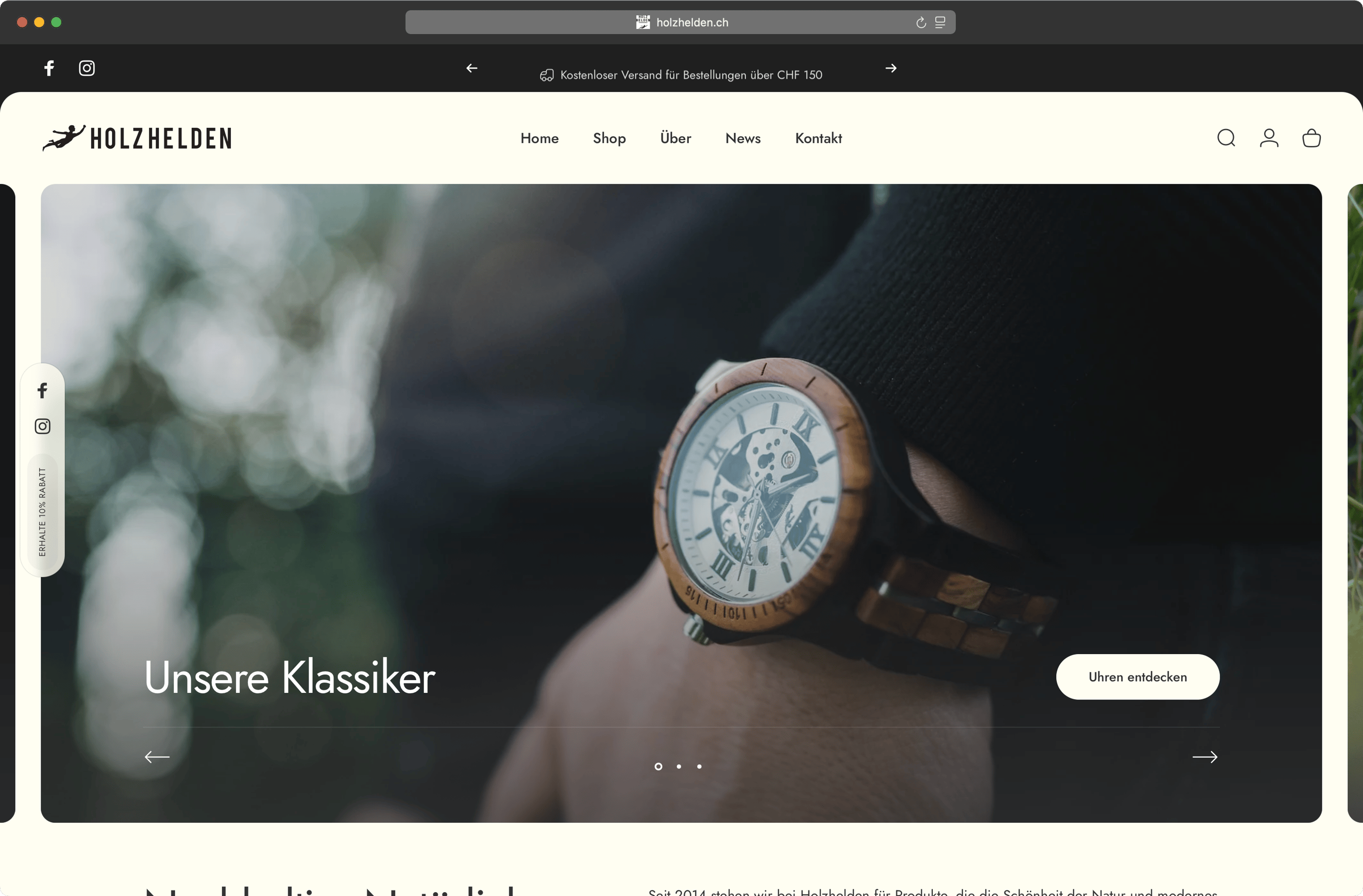 Holzhelden Website nach dem Redesign