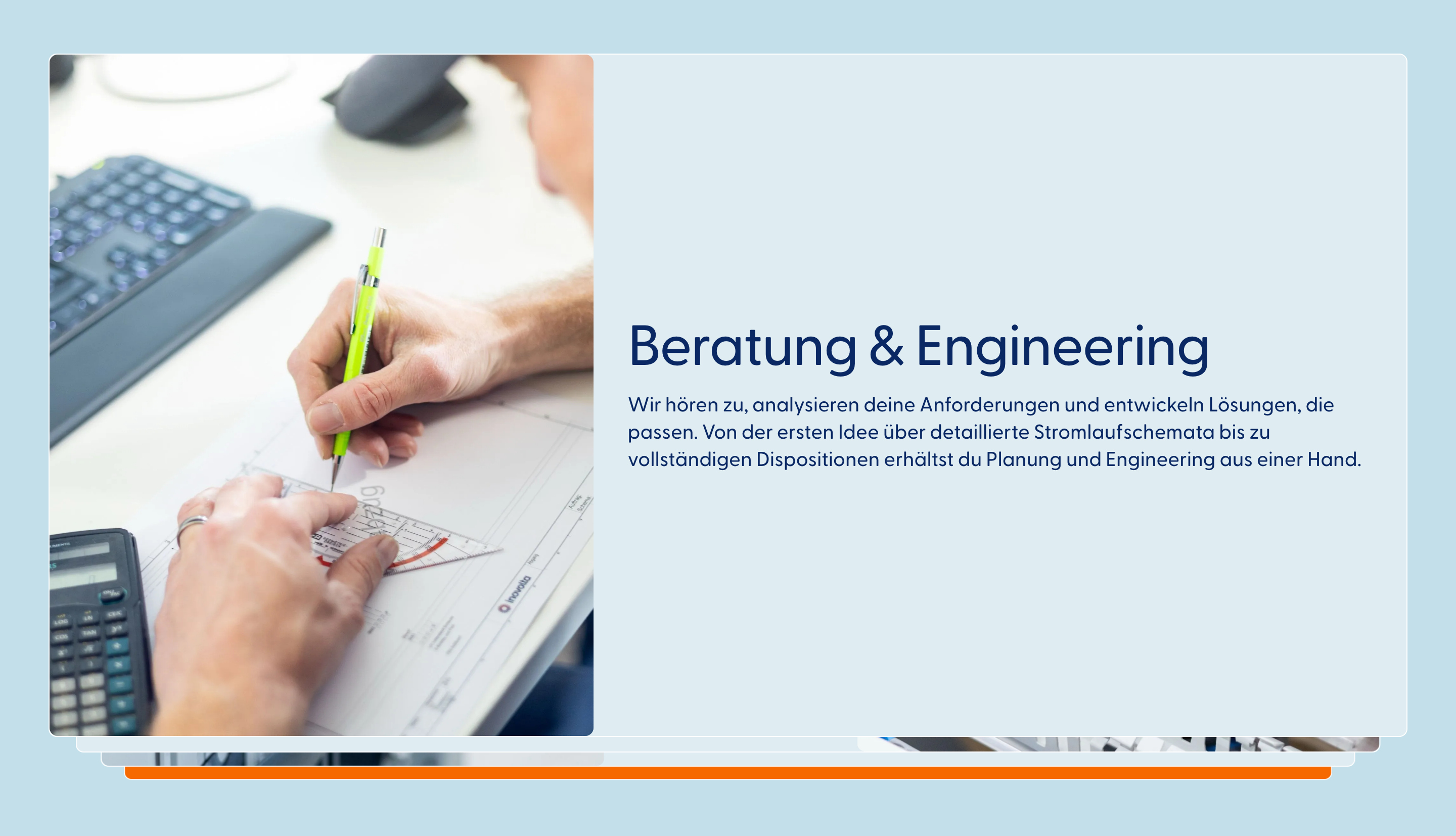 inovolta Website Karte für Beratung und Engineering