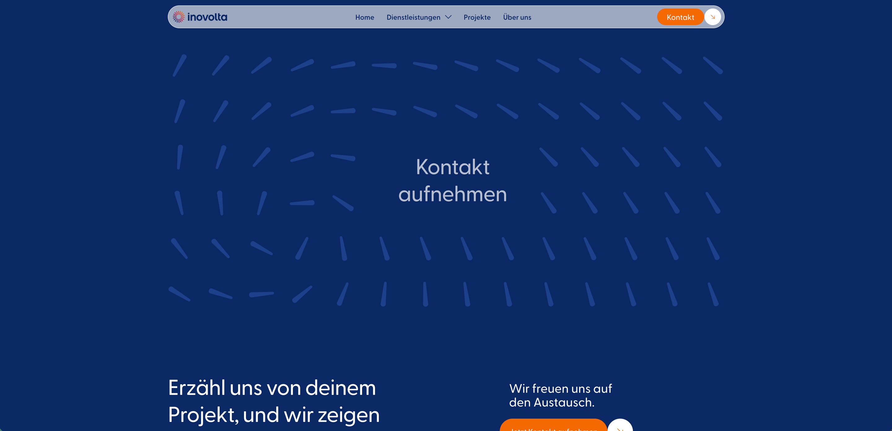 inovolta Website Kontaktaufnahme-Abschnitt
