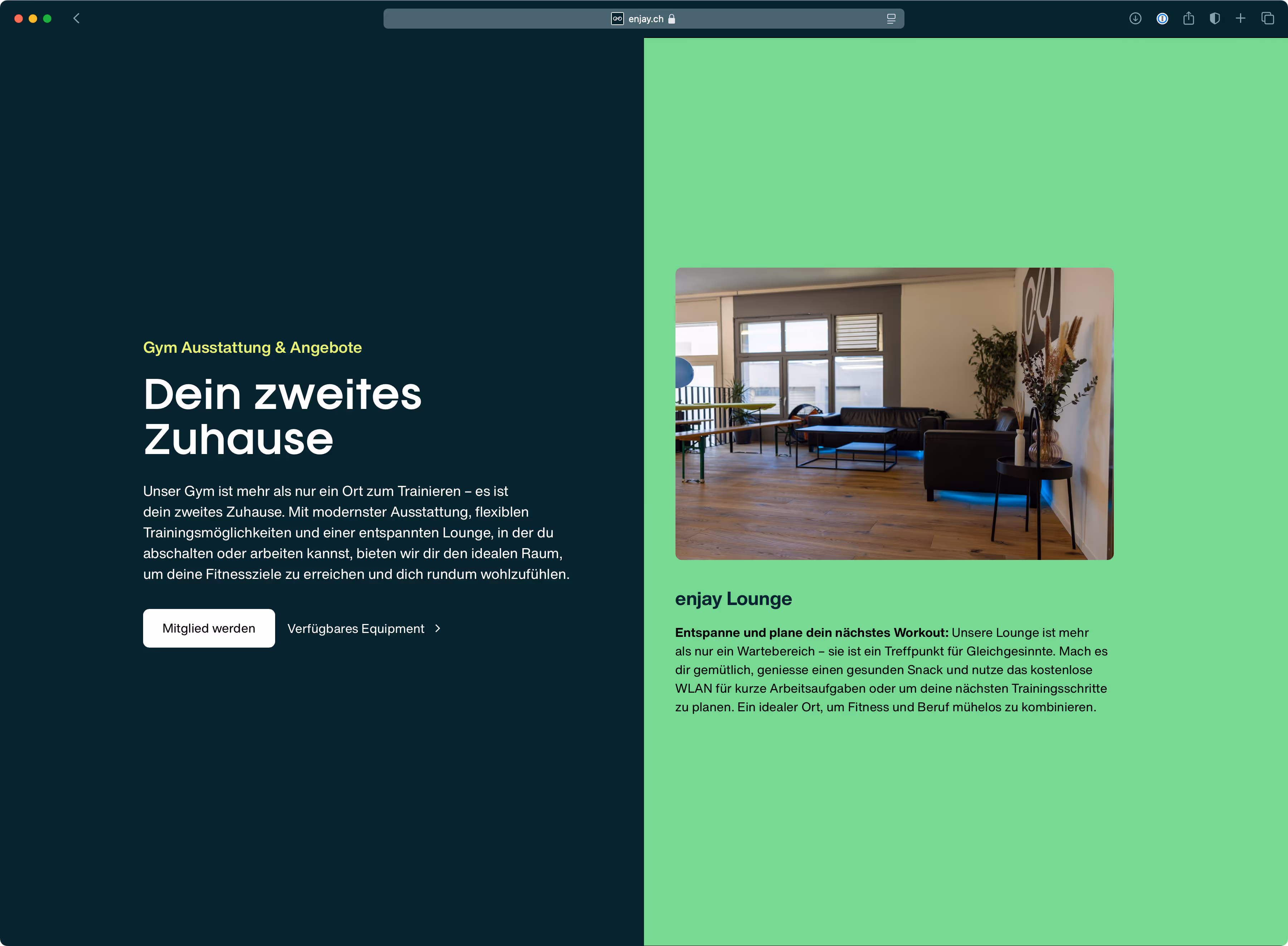 enjay Website Abschnitt Dein zweites Zuhause in Kappel