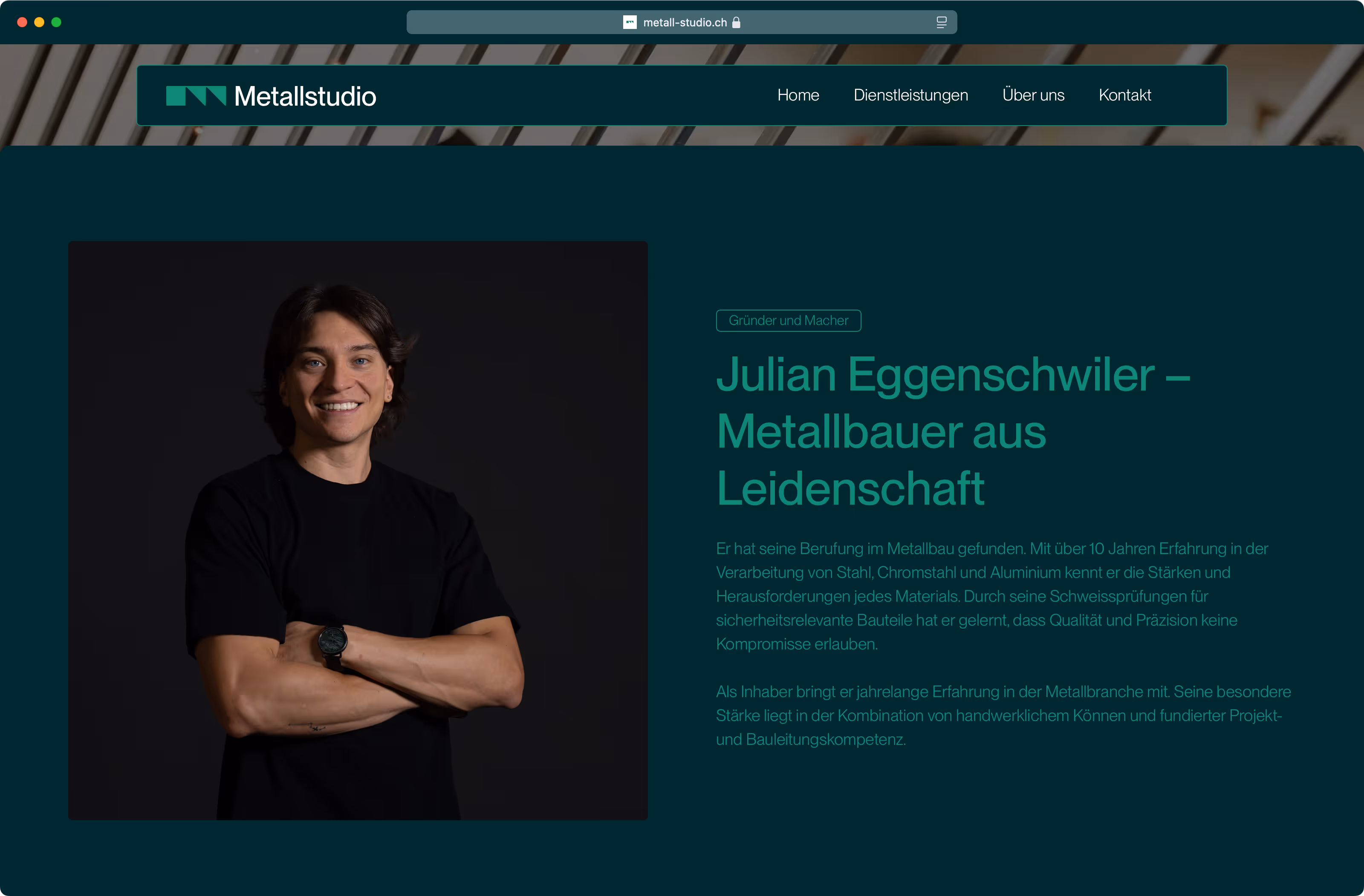Metallstudio Website Kundenfeedback von Julian Eggenschwiler